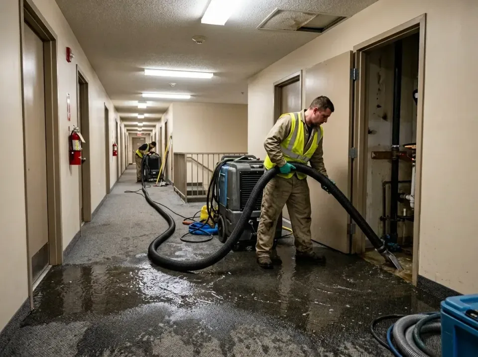 multi-unit-apartment-hallway-f-005 — frequently asked questions, Emergency Burst Pipe Water Extraction & Removal in Fritz Cr…